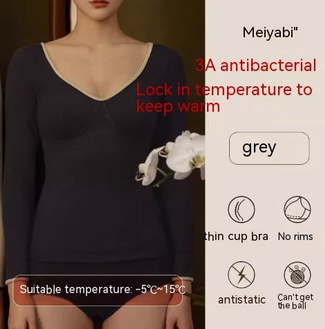 Self-heating Autumn Coat Base With Chest Pad Muscle Base