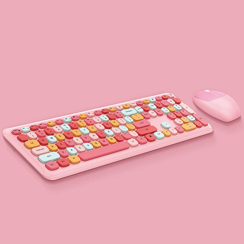 Wireless Office Punk Keyboard And Mouse Set