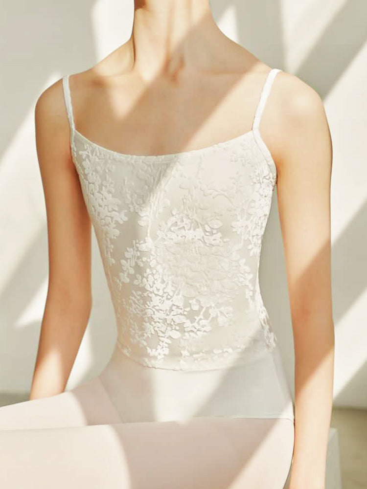 Velvet Embroidery Sling Dance Practice Ballet Unitard