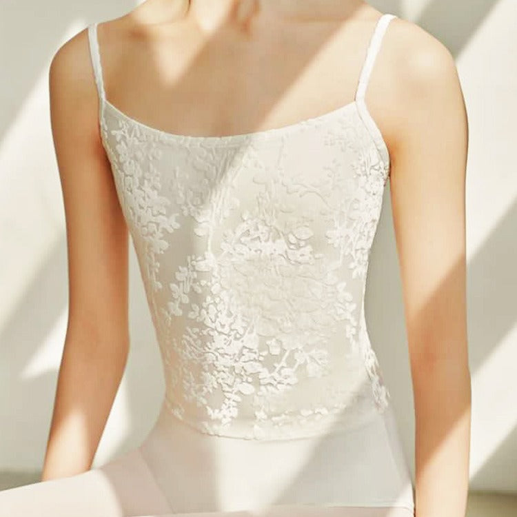 Velvet Embroidery Sling Dance Practice Ballet Unitard