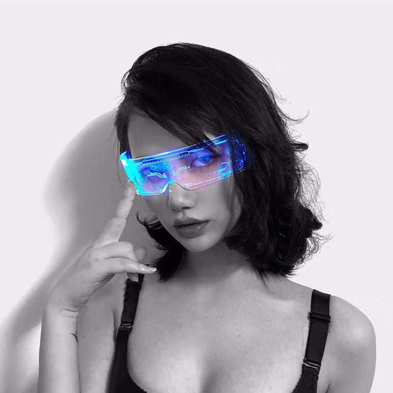 LED Light Luminous Glasses Futuristic Sense Of Technology
