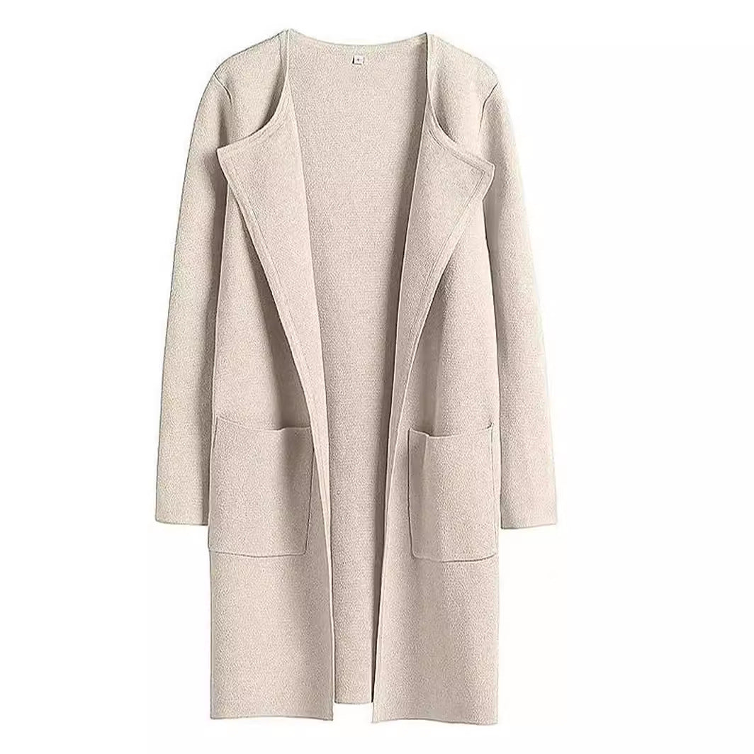 Fashion All-match Comfort And Casual Woolen Turn-down Collar Coat