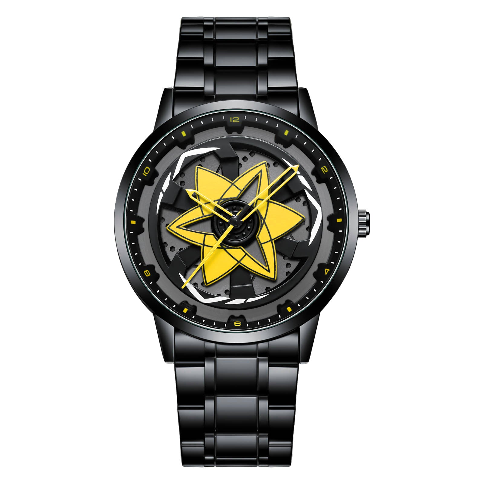 Creative Waterproof Rotating Hub Watch, Fashionable 3D Hollow Design