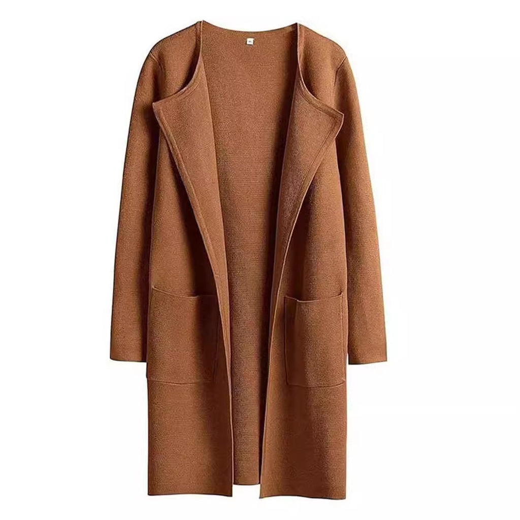 Fashion All-match Comfort And Casual Woolen Turn-down Collar Coat