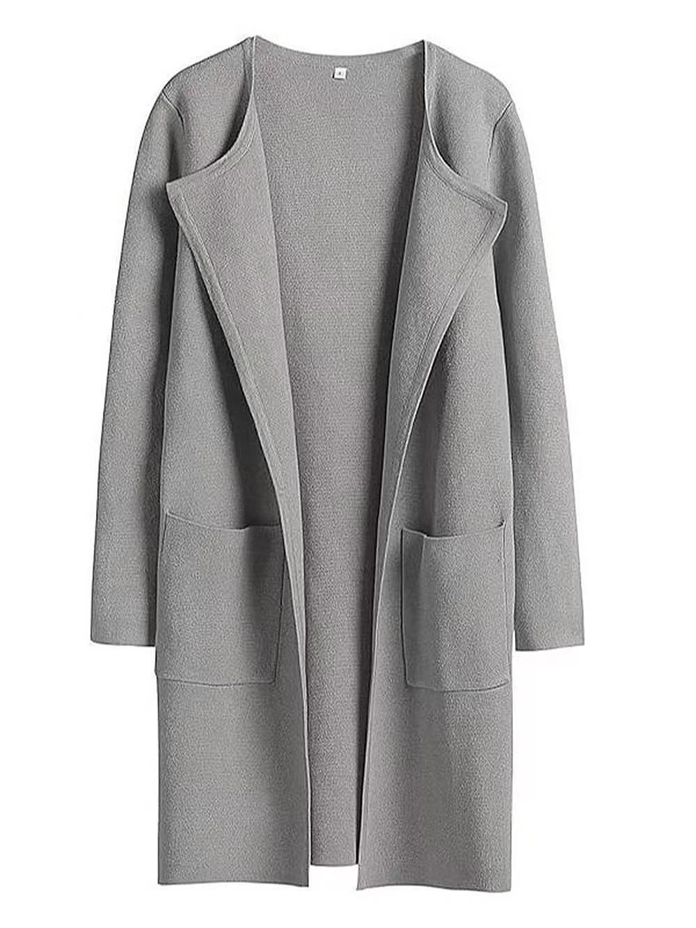 Fashion All-match Comfort And Casual Woolen Turn-down Collar Coat